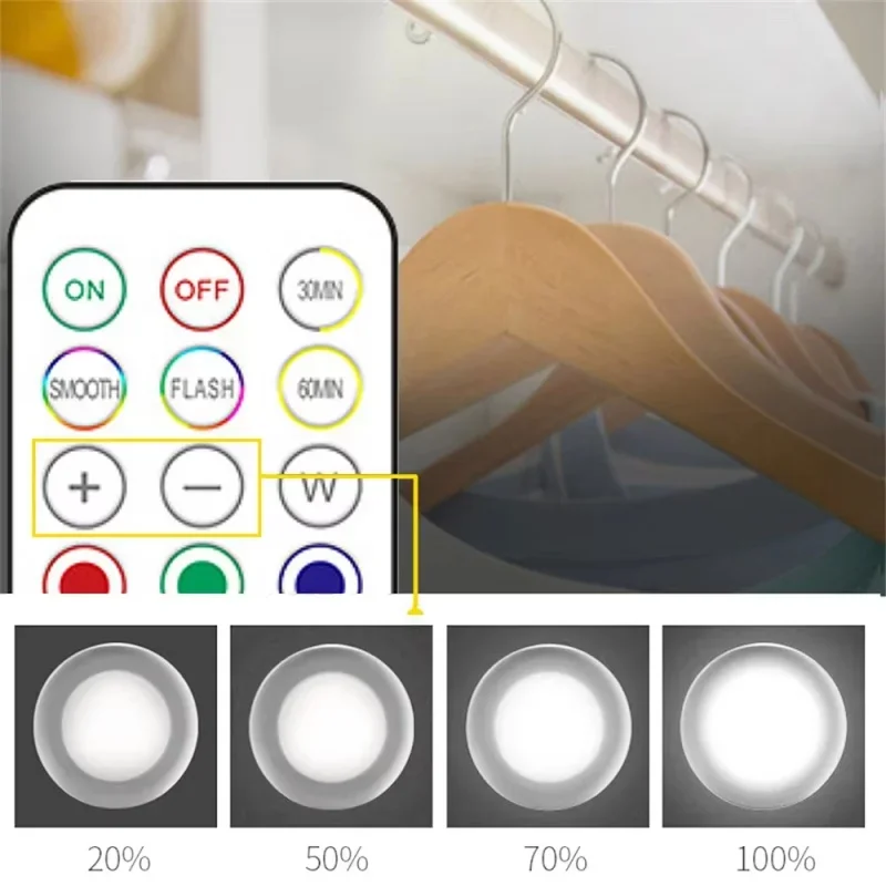 RGB LED Puck Lights Battery Po - Commercial Kitchen Lights ulasan dan harga