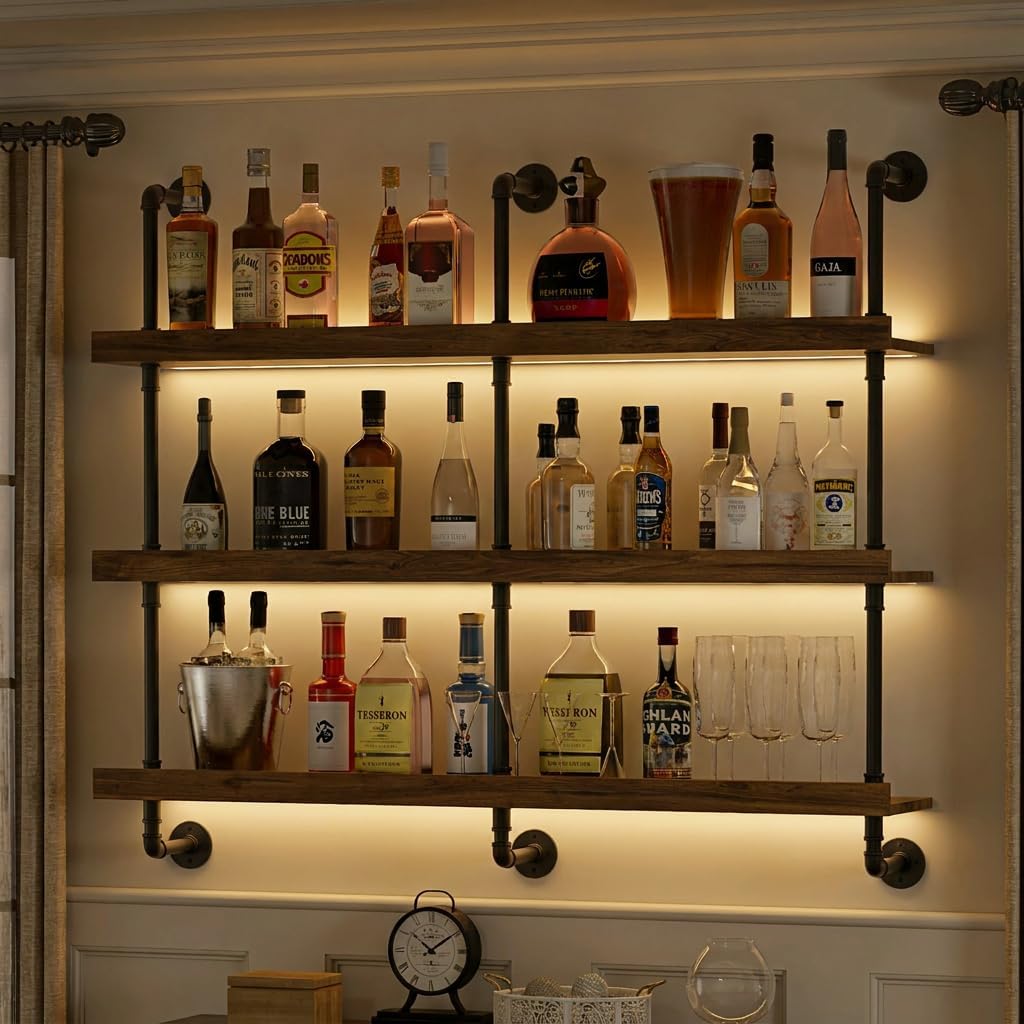 Wall Mounted Wine Rack With LE - Commercial Kitchen Lights ulasan dan harga