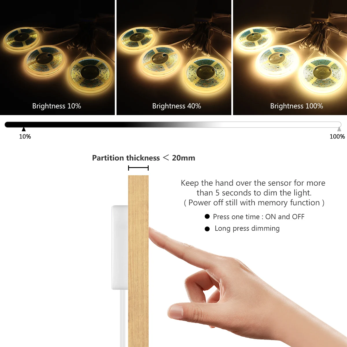 2-6PCS COB LED Strip Light Kit - Commercial Kitchen Lights ulasan dan harga