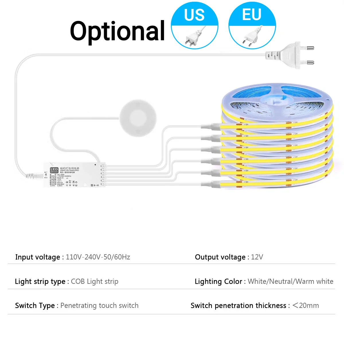 2-6PCS COB LED Strip Light Kit - Commercial Kitchen Lights ulasan dan harga