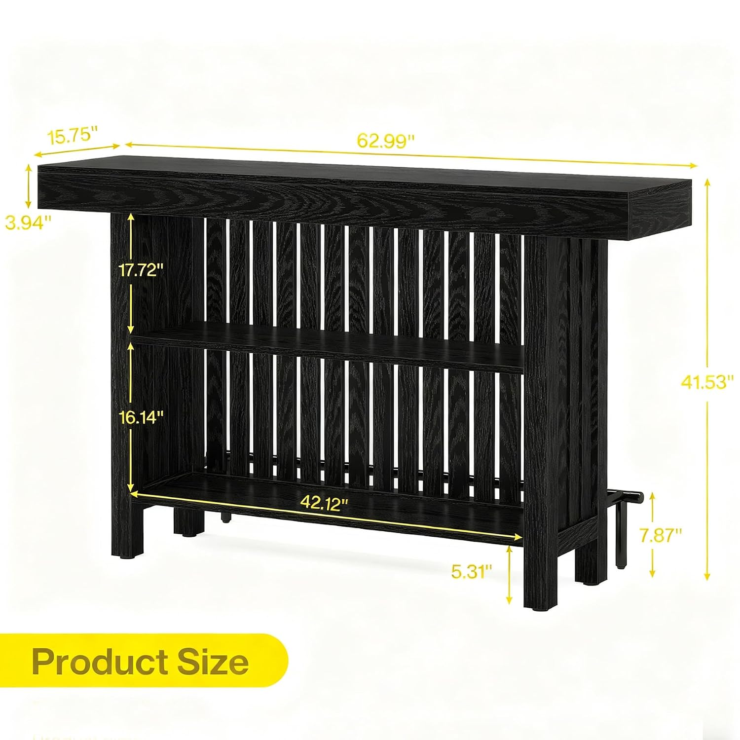 Bar Table with Footrest, 63 In - Commercial Kitchen Counter ulasan dan harga