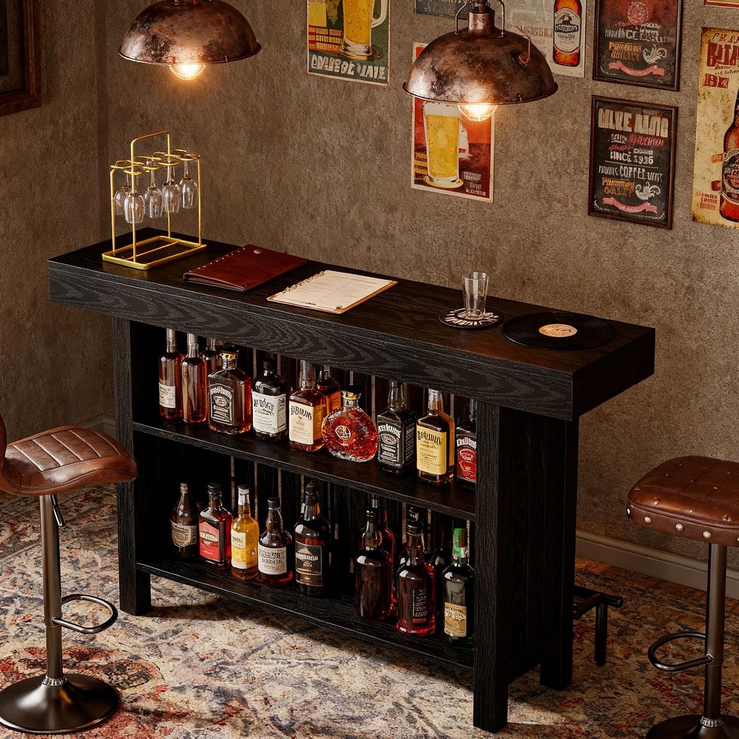 Bar Table with Footrest, 63 In - Commercial Kitchen Counter ulasan dan harga