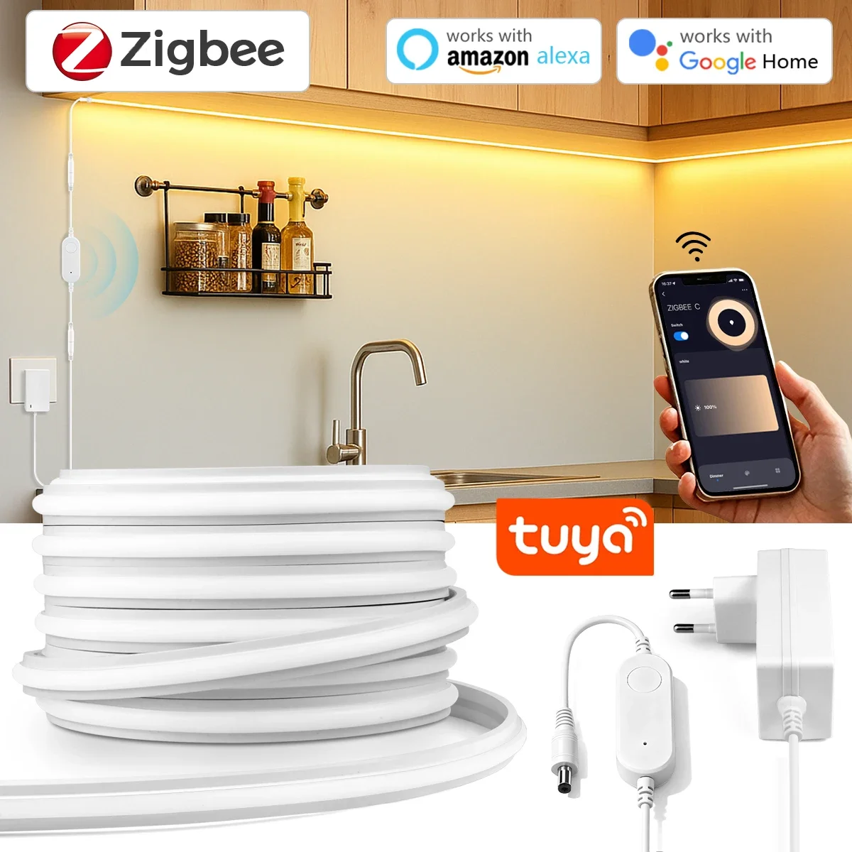 Zigbee 3.0 24V Neon LED Strip  - Commercial Kitchen Lights ulasan dan harga